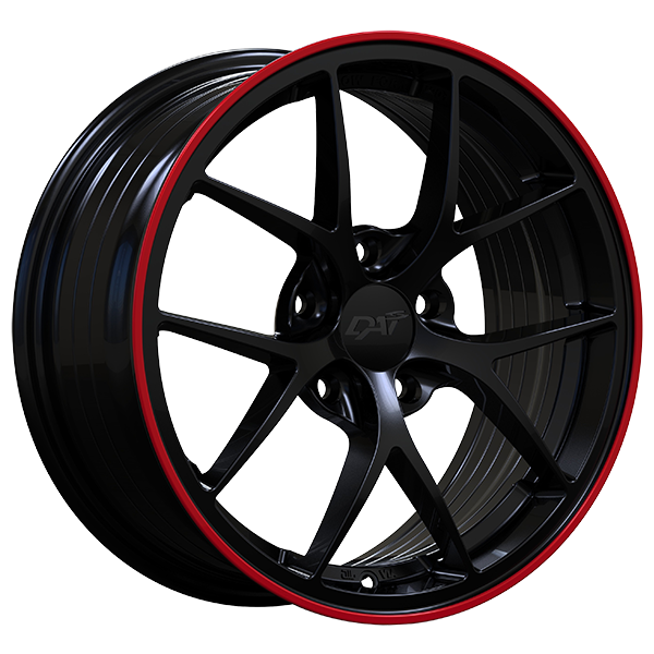 DAI Wheels SKY Gloss Black - Red Line 17x7.5 5x114.3 et40 67.1