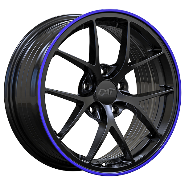 DAI Wheels SKY Gloss Black - Purple Lip 17x7.5 5x114.3 et40 67.1