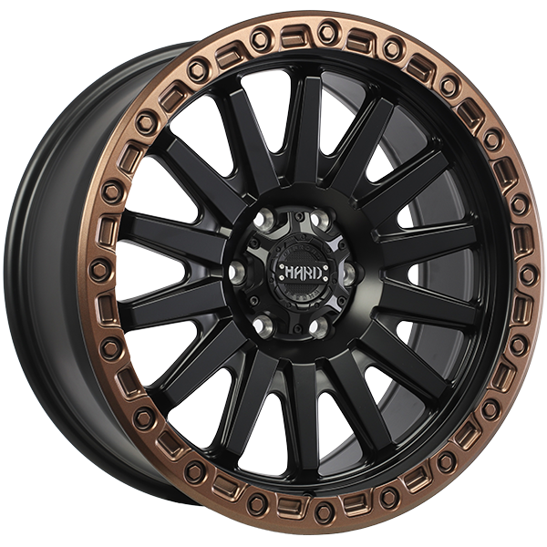 Ruffino HARD BLAZE Satin Black - Satin Bronze Lip 17x9.0 6x139.7 et15 108.1