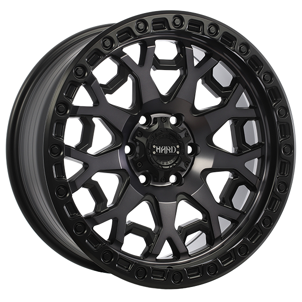 Ruffino HARD MIDNIGHT Satin Black - Machined Face - Smoked Clear 17x9.0 5x127 et0 71.5