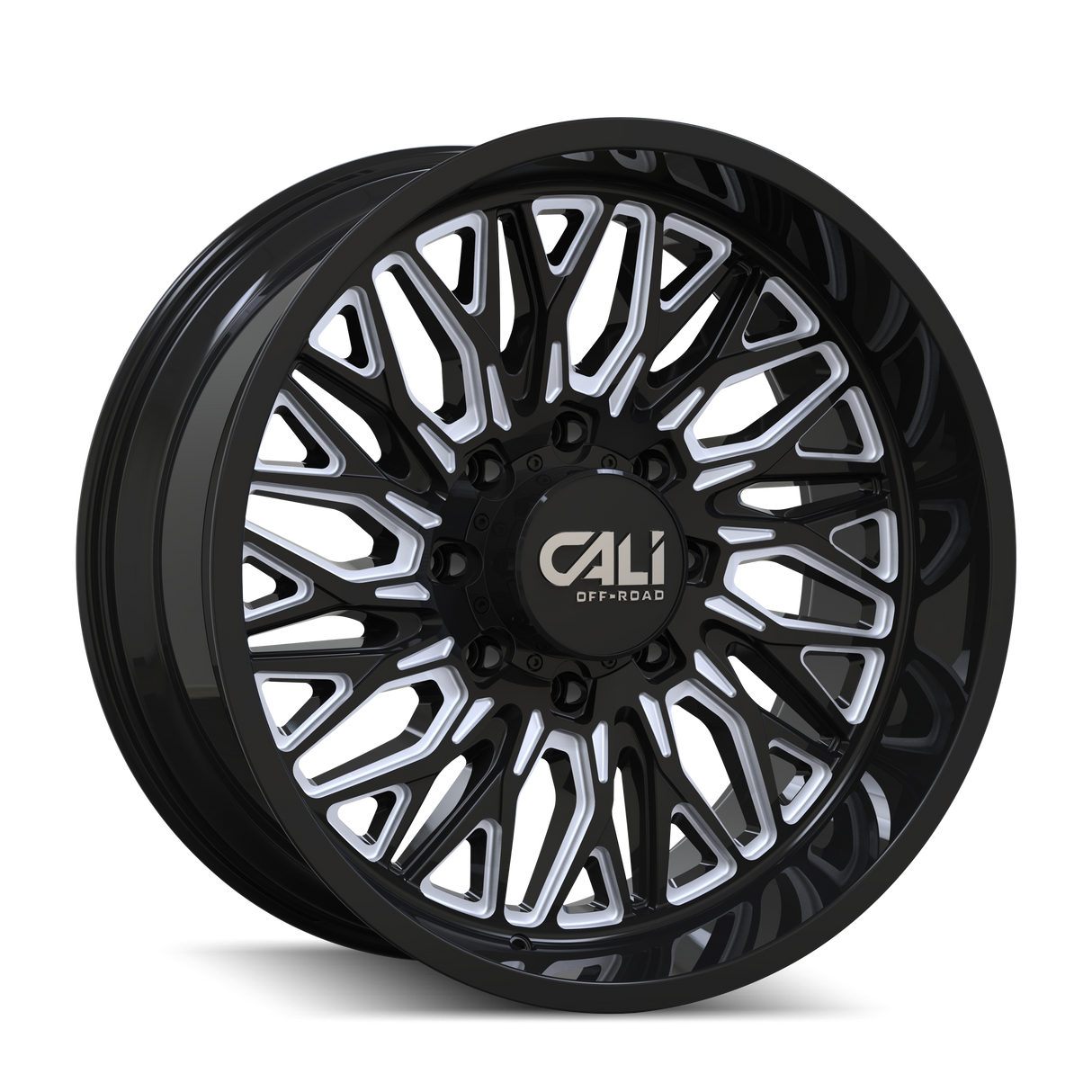 CALI OFF-ROAD CRUSHER GLOSS BLACK MILLED 22x10.0 6x139.7 et-19 106.1