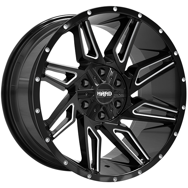 Ruffino HARD VOODOO Gloss Black - Milled Edge 20x10.0 6x135/6x139.7 et-12 87.1