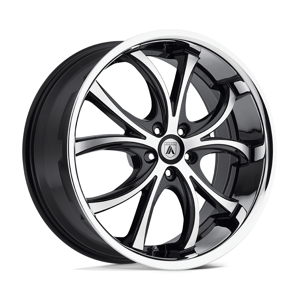 Asanti Black ABL-8 ELEKTRA MACHINED FACE W/ SS LIP 22X9 5x120 et32 74.1