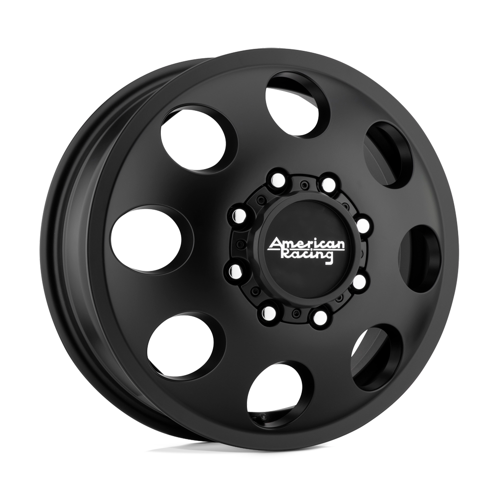 American Racing AR204 BAJA DUALLY SATIN BLACK - FRONT 17X6.5 8x210 et111 154.3