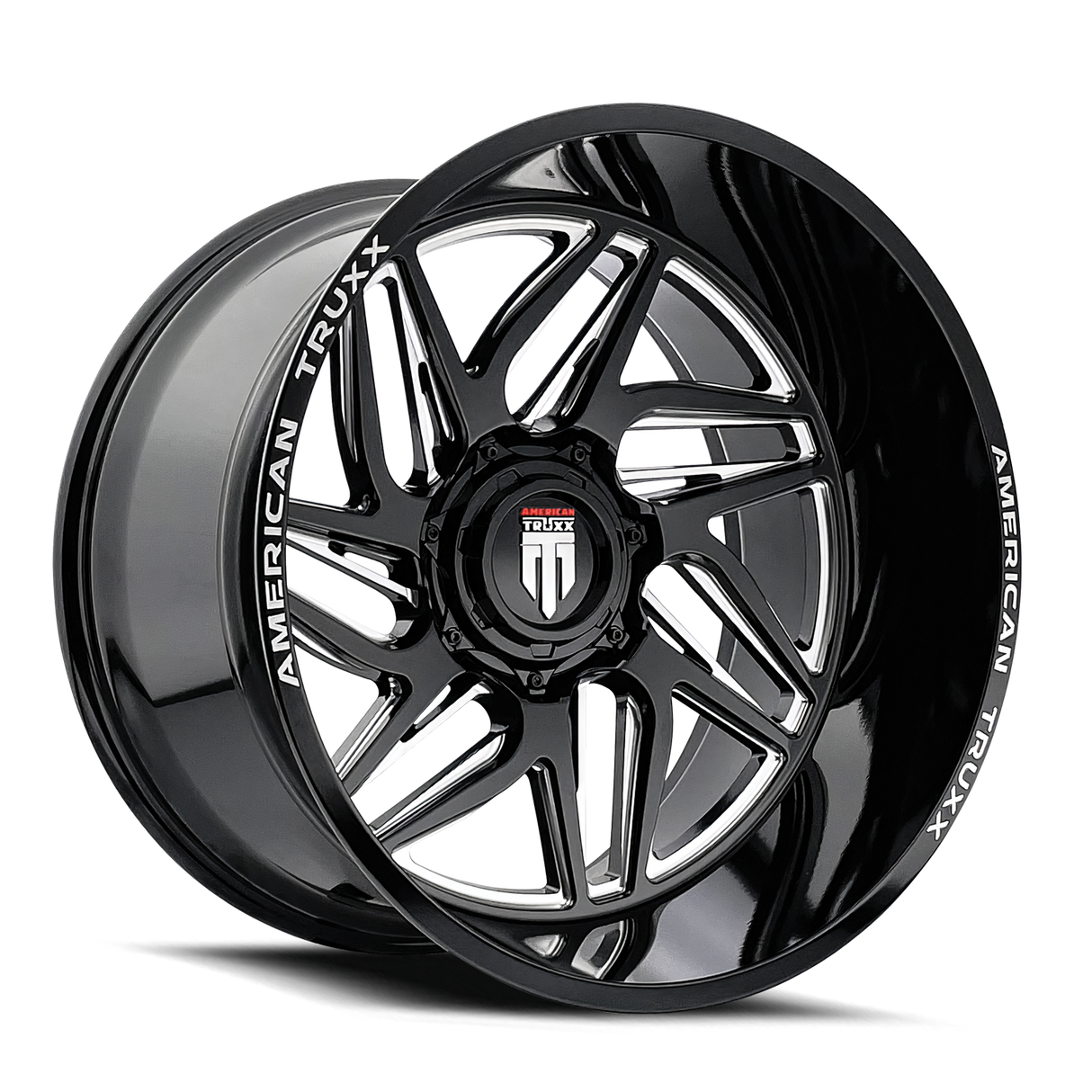 AMERICAN TRUXX GOLIATH GLOSS BLACK MILLED 20x9.0 5x127/5x139.7 et0 87.1