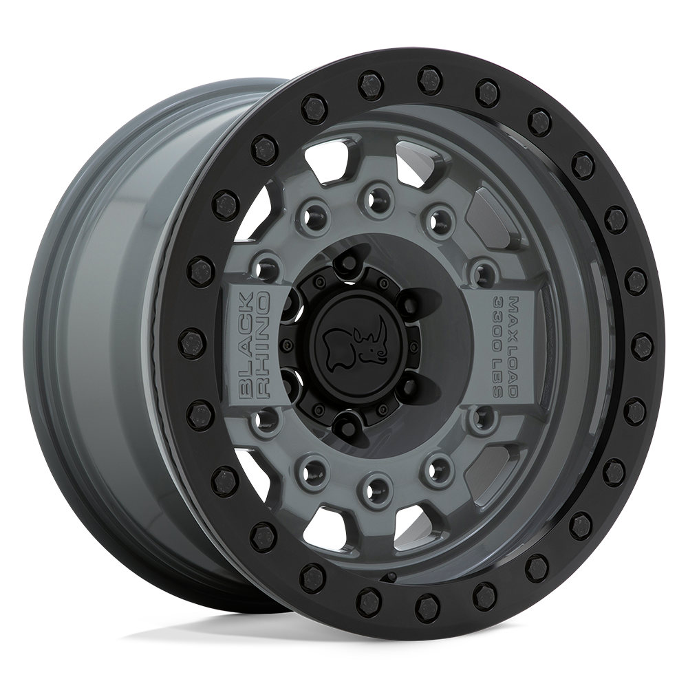 Black Rhino AVENGER BEADLOCK BATTLESHIP GRAY W/ BLACK HARDWARE 17X8.5 6x139.7 et0 112.1