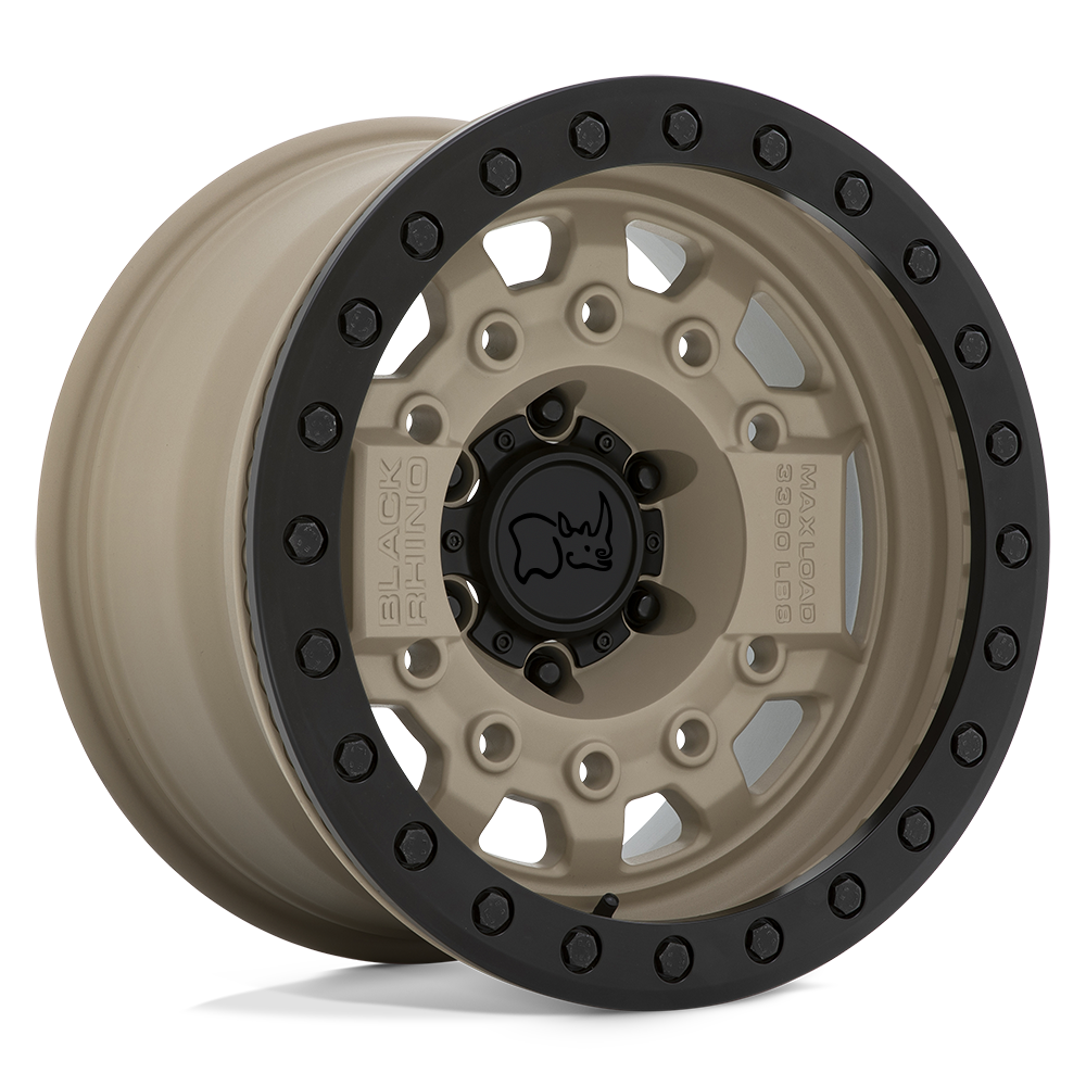 Black Rhino AVENGER BEADLOCK DESERT SAND W/ BLACK HARDWARE 17X8.5 6x139.7 et-30 112.1