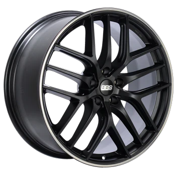 BBS CC-R BLACK w/STAINLESS LIP 19X8.5 5X112 et44 CBPFS CC2106BPO