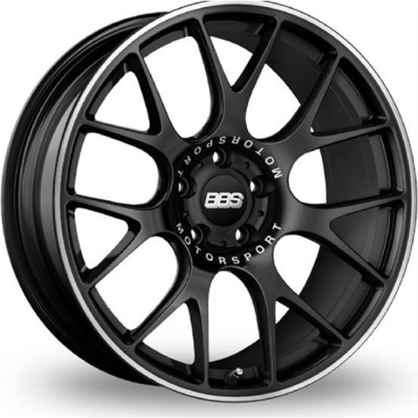 BBS CHR BLACK w/STAINLESS LIP 19X9 5X120 et44 CBPFS CH130BPO