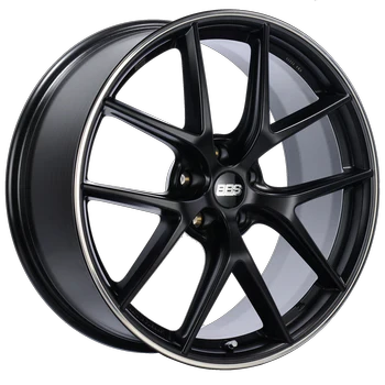 BBS CIR BLACK w/STAINLESS LIP 20X8.5 5X112 et32 CBPFS CI0101BPO