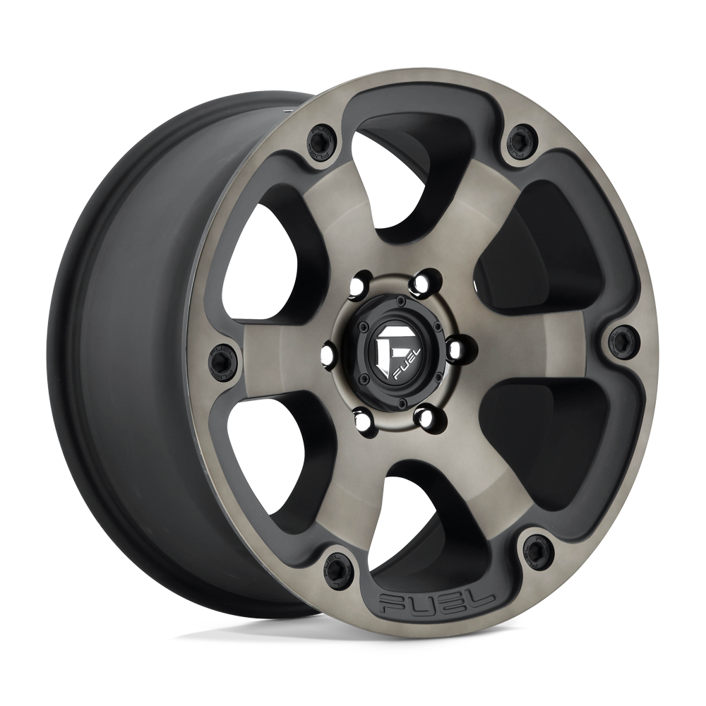 Fuel 1PC D564 BEAST MATTE BLACK DOUBLE DARK TINT 17X10 5x127 et-18 78.1