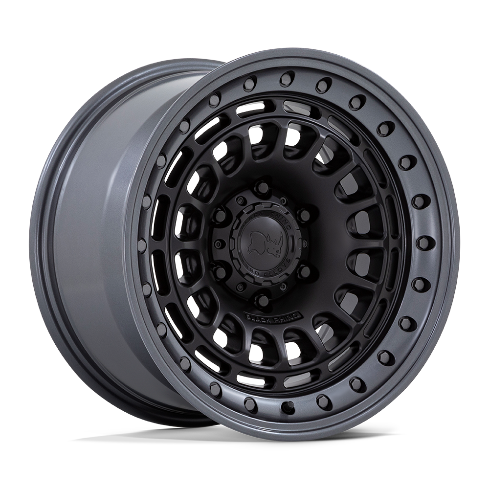 Black Rhino BR014 SAHARA MATTE BLACK W/ GUNMETAL LIP 17X9 5x127 et-12 71.5