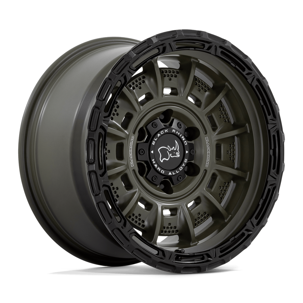 Black Rhino LEGION OLIVE DRAB GREEN W/ BLACK LIP 17X9 5x127 et0 71.5