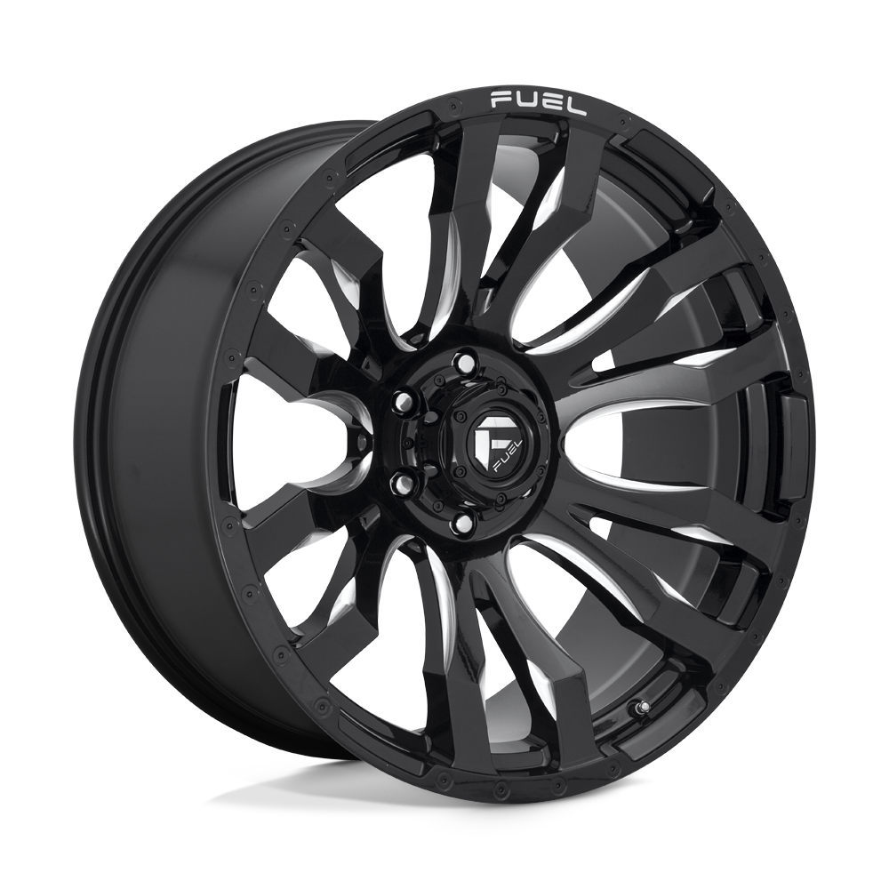 Fuel 1PC D673 BLITZ GLOSS BLACK MILLED 17X9 8x180 et1 124.2