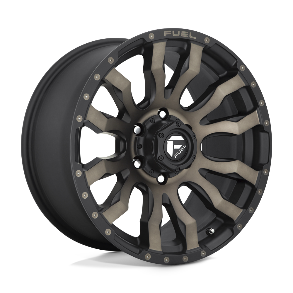 Fuel 1PC D674 BLITZ MATTE BLACK DOUBLE DARK TINT 17X9 5x127 et-12 71.5