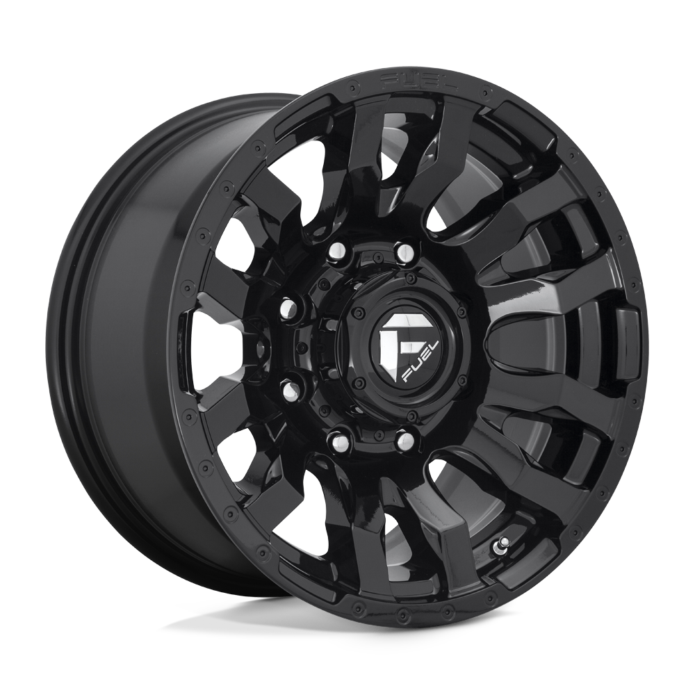 Fuel 1PC D675 BLITZ GLOSS BLACK 22X10 8x165.1 et-18 125.1