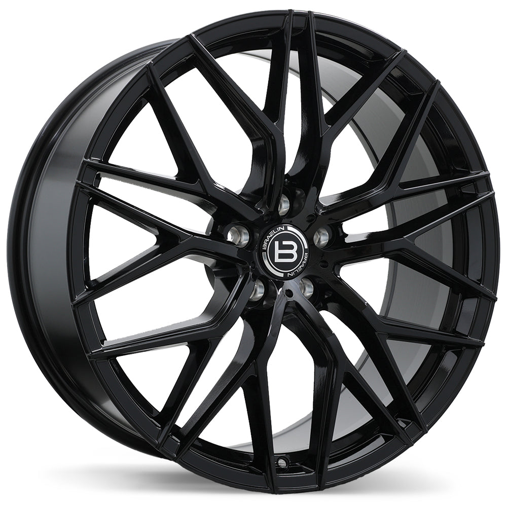 Braelin BR10 Gloss Black 21x10.0 5x110  et25 65.1 BR10-2100-52BN+25C651