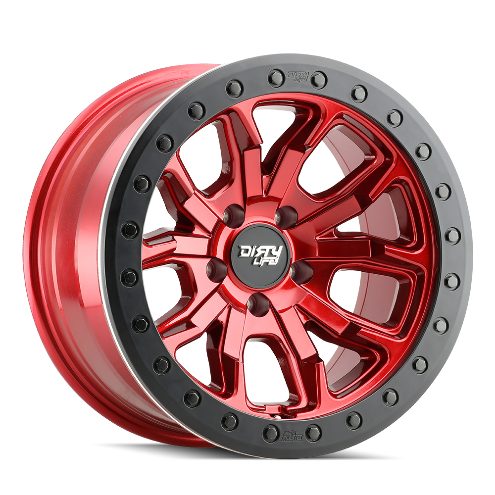 DIRTY LIFE DT-1 GLOSS CRIMSON CANDY RED 17x9.0 8x165 et-12 130.8