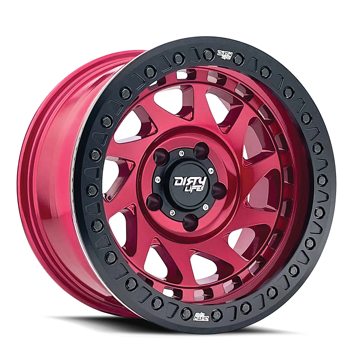 DIRTY LIFE ENIGMA RACE GLOSS CRIMSON CANDY RED 17x9.0 8x165.1 et-12 130.8