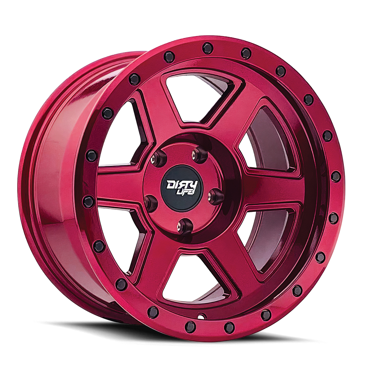 DIRTY LIFE COMPOUND GLOSS CRIMSON CANDY RED 17x9.0 5x127 et-12 78.1