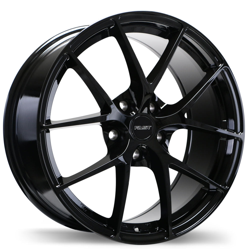 Fast Wheels Innovation Gloss Black 17x7.5 5x114.3  et35 66.1 F219-1775-65BN+35C661