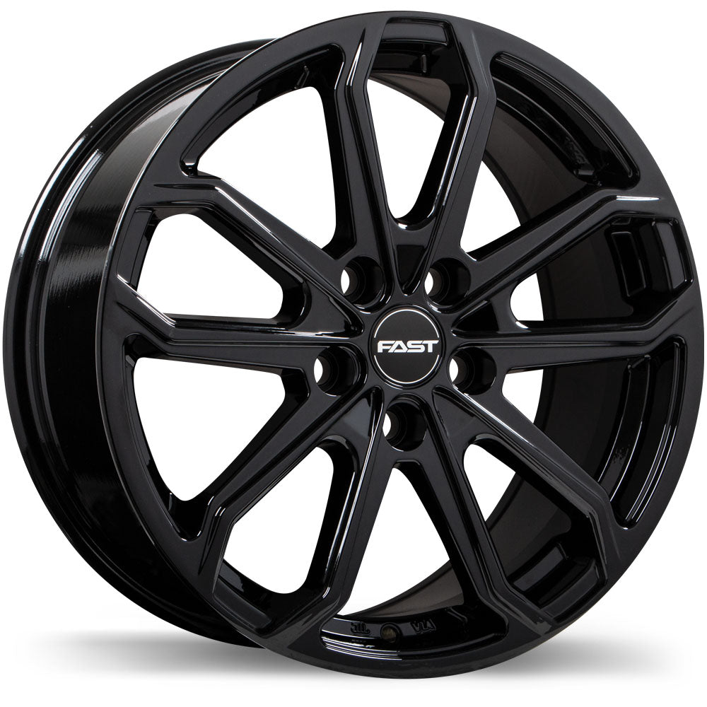 Fast Wheels Impression Gloss Black 17x7.5 5x112  et45 57.1 F265-1775-44BN+45R571