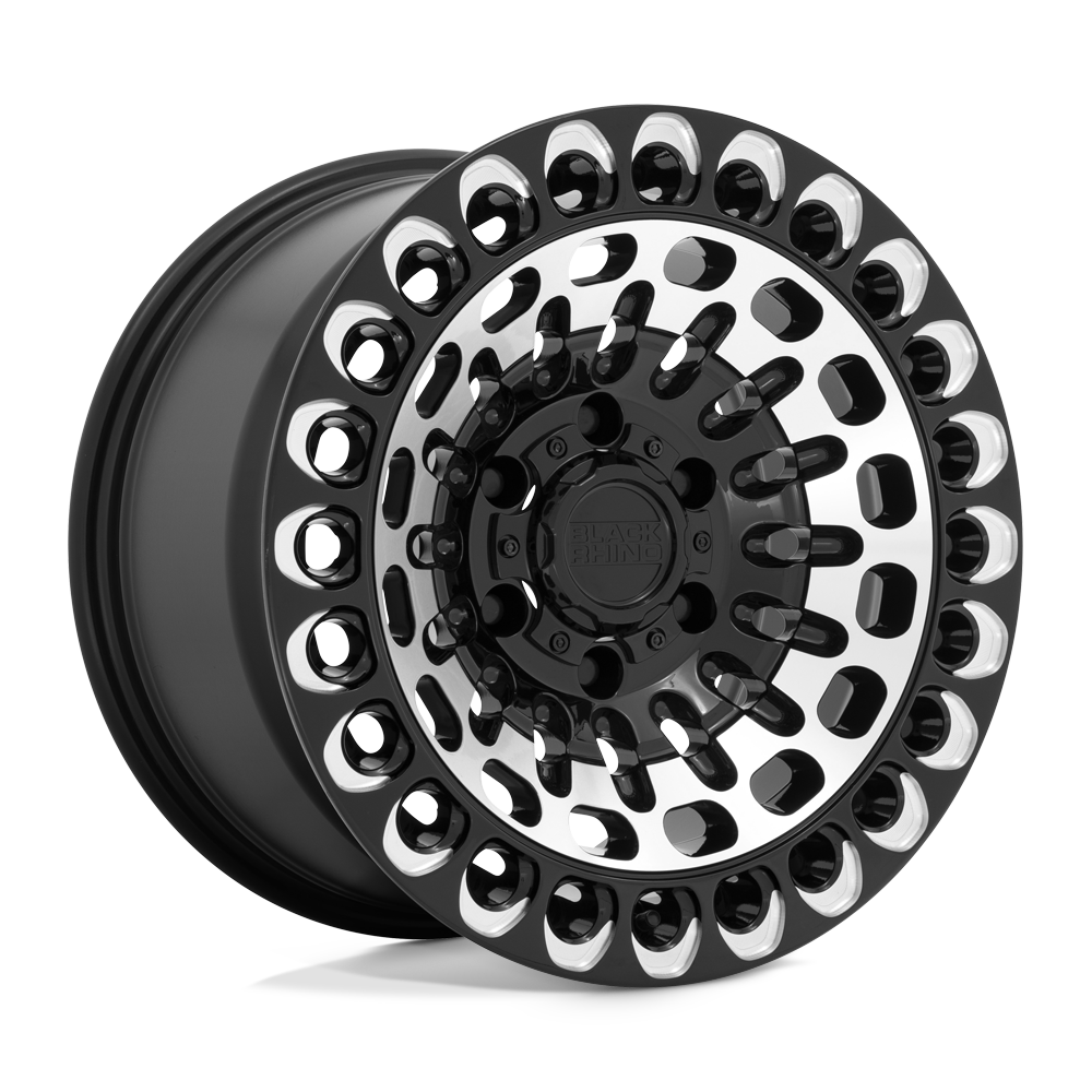 Black Rhino LABYRINTH GLOSS BLACK W/ MACHINED FACE & MILLING 17X9.5 6x139.7 et12 112.1