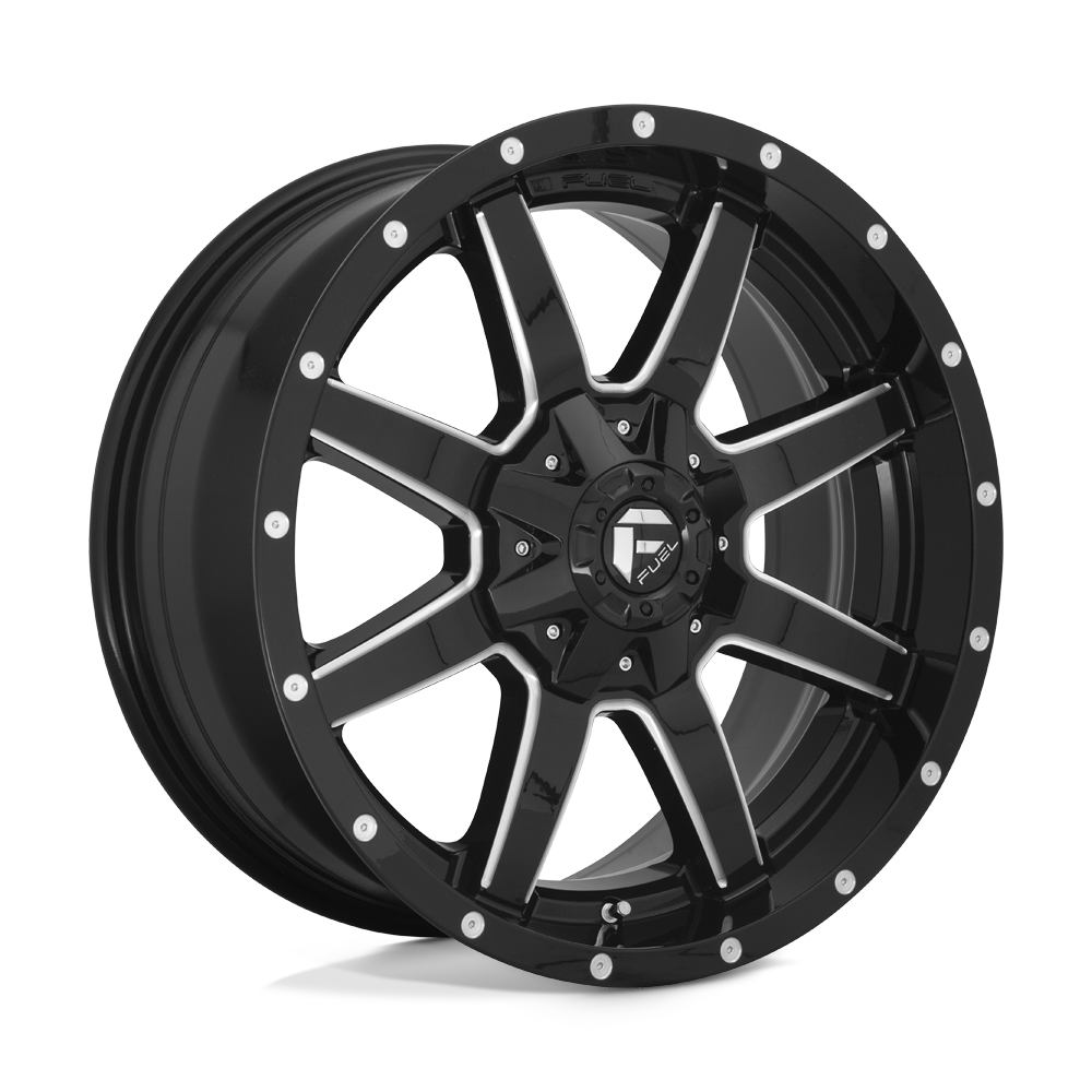 Fuel 1PC D610 MAVERICK GLOSS BLACK MILLED 17X8.5 5x108/5x127 et25 71.5