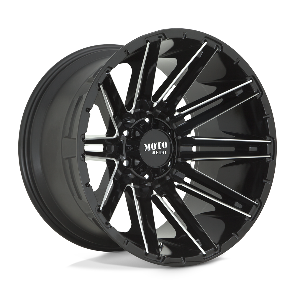 Moto Metal MO998 KRAKEN GLOSS BLACK MILLED 20X12 8x170 et-44 125.1