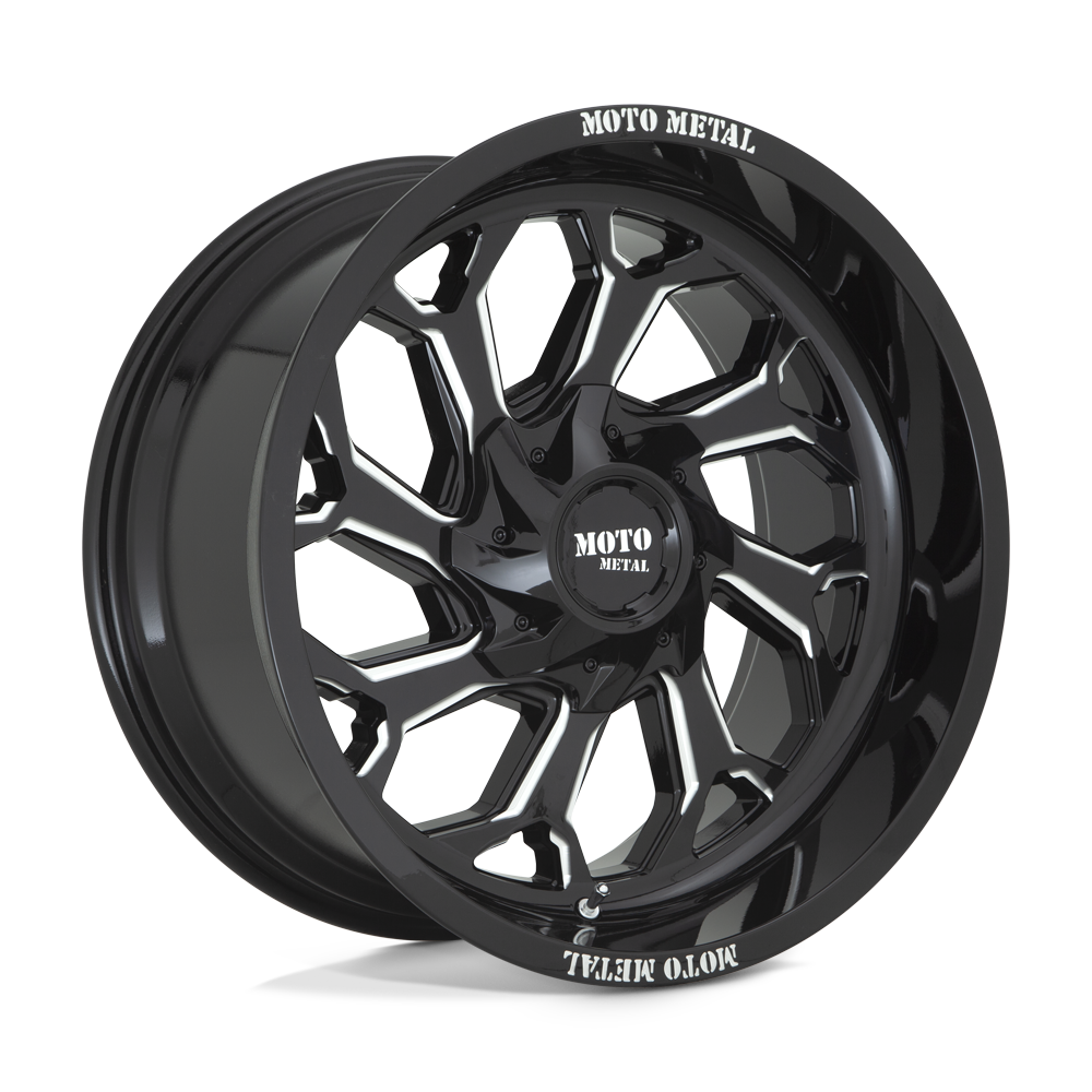 Moto Metal MO999 GLOSS BLACK MILLED 22X12 6x135/6x139.7 et-44 106.1