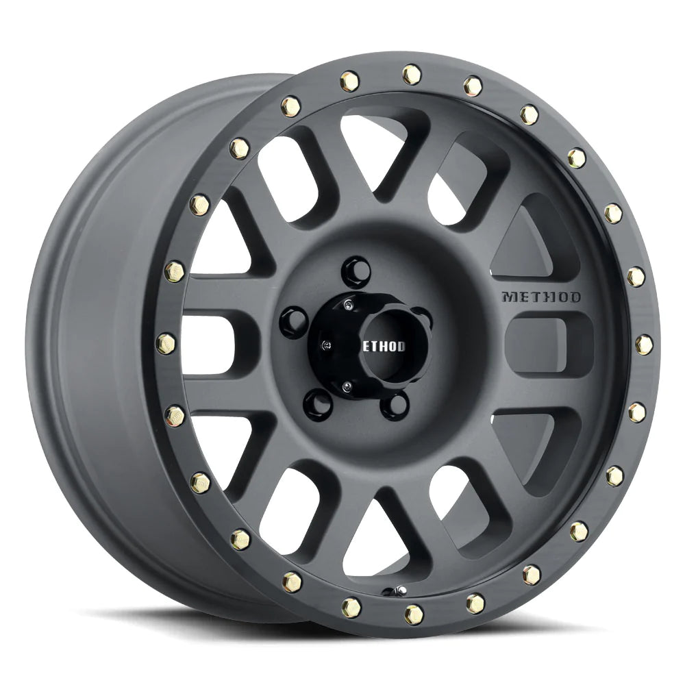 Method Race Wheels MR309 Grid TITANIUM - MATTE BLACK LIP