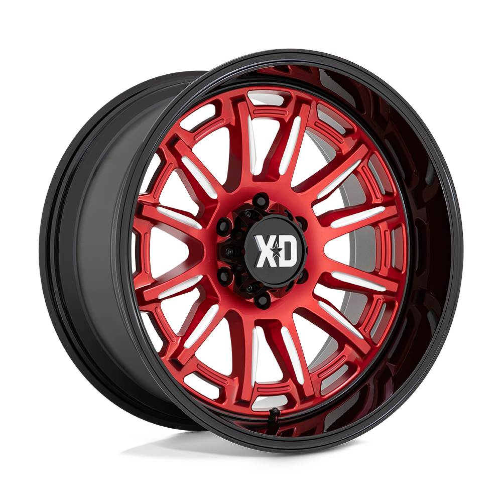 XD XD865 PHOENIX CANDY RED MILLED W/ BLACK LIP 20X9 5x127 et0 71.5