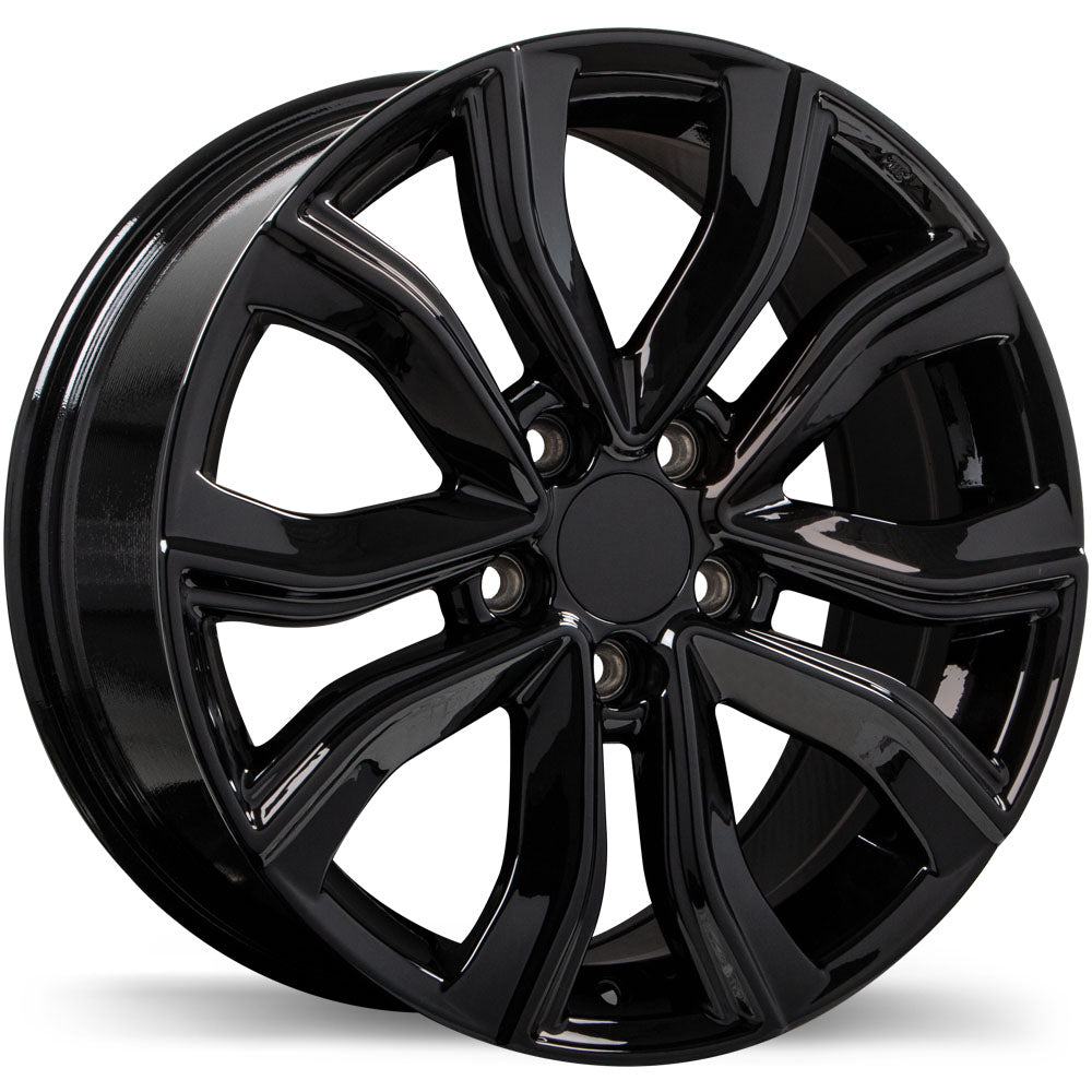 Replika R256 Gloss Black 5x114.3 17x7.5  et45 64.1