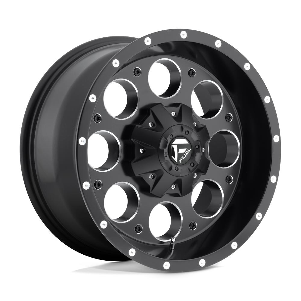 Fuel 1PC D525 REVOLVER MATTE BLACK MILLED 17X9 6x135/6x139.7 et1 106.1