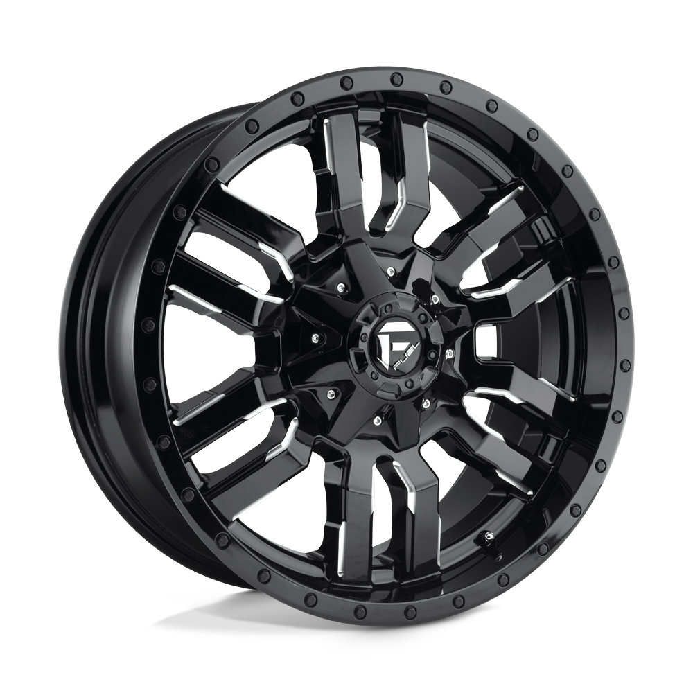 Fuel 1PC D595 SLEDGE GLOSS BLACK MILLED 17X9 5x114.3/5x127 et-12 78.1