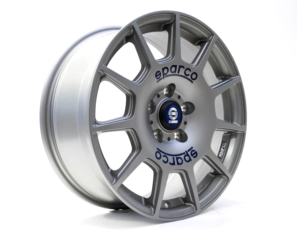 SPARCO TERRA MATT SILVER TECH BLUE LETTERING