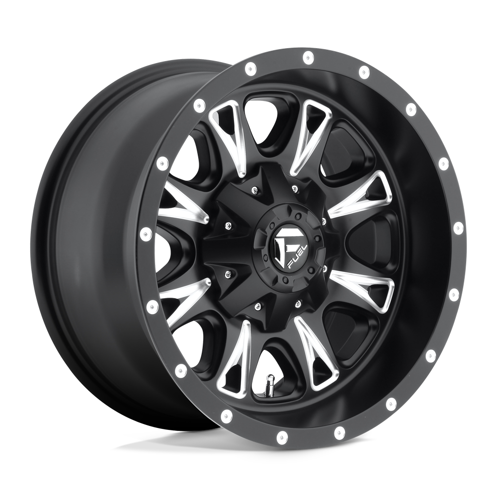 Fuel 1PC D513 THROTTLE MATTE BLACK MILLED 17X6.5 8x165.1 et129 125.1