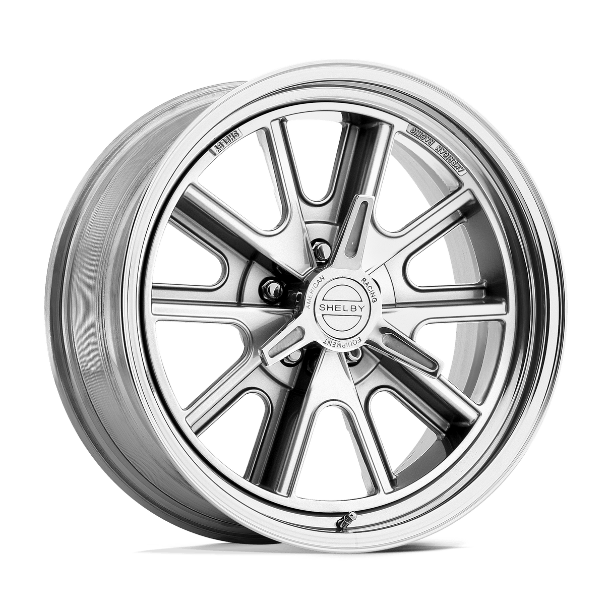 American Racing Vintage VN427 SHELBY COBRA TWO-PIECE POLISHED 18X8 5x114.3 et0 72.56