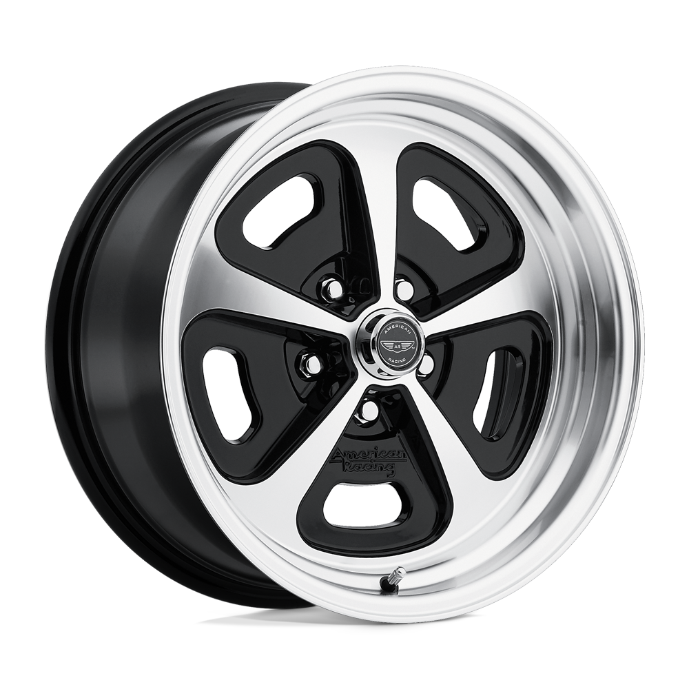 American Racing Vintage VN501 500 MONO CAST GLOSS BLACK MACHINED 17X9 5x120.65 et0 72.56