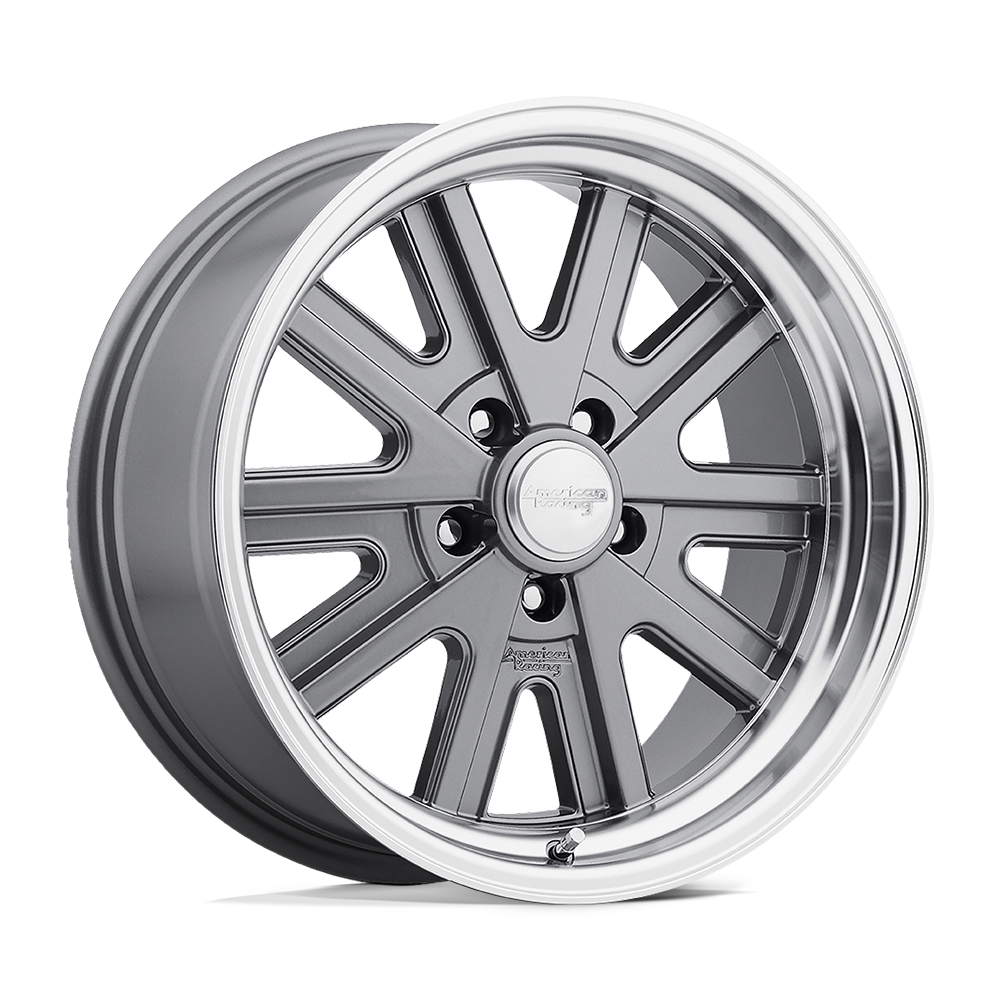 American Racing Vintage VN527 427 MONO CAST MAG GRAY MACHINED LIP 17X7 5x114.3 et0 76.5