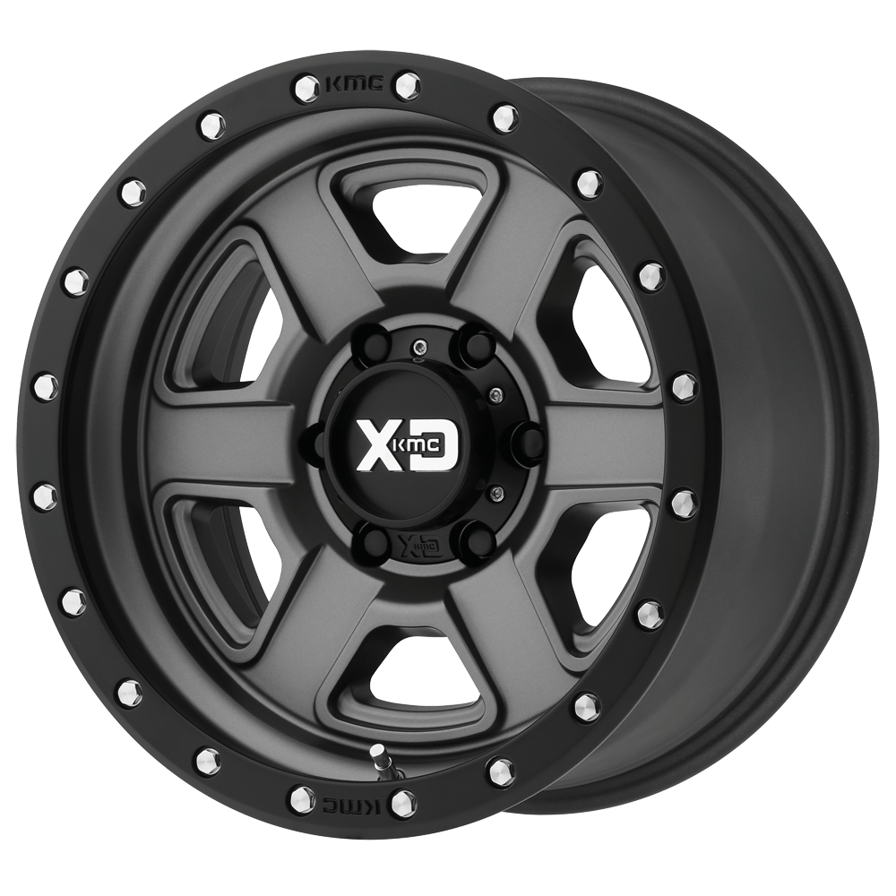 XD XD133 FUSION OFF-ROAD SATIN GRAY W/ S-BLK LIP 17X9 5x127 et-12 72.56