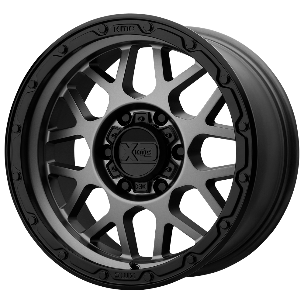 XD XD135 GRENADE OR MATTE GRAY W/ MATTE BLACK LIP 20X9 6x135 et18 87.1