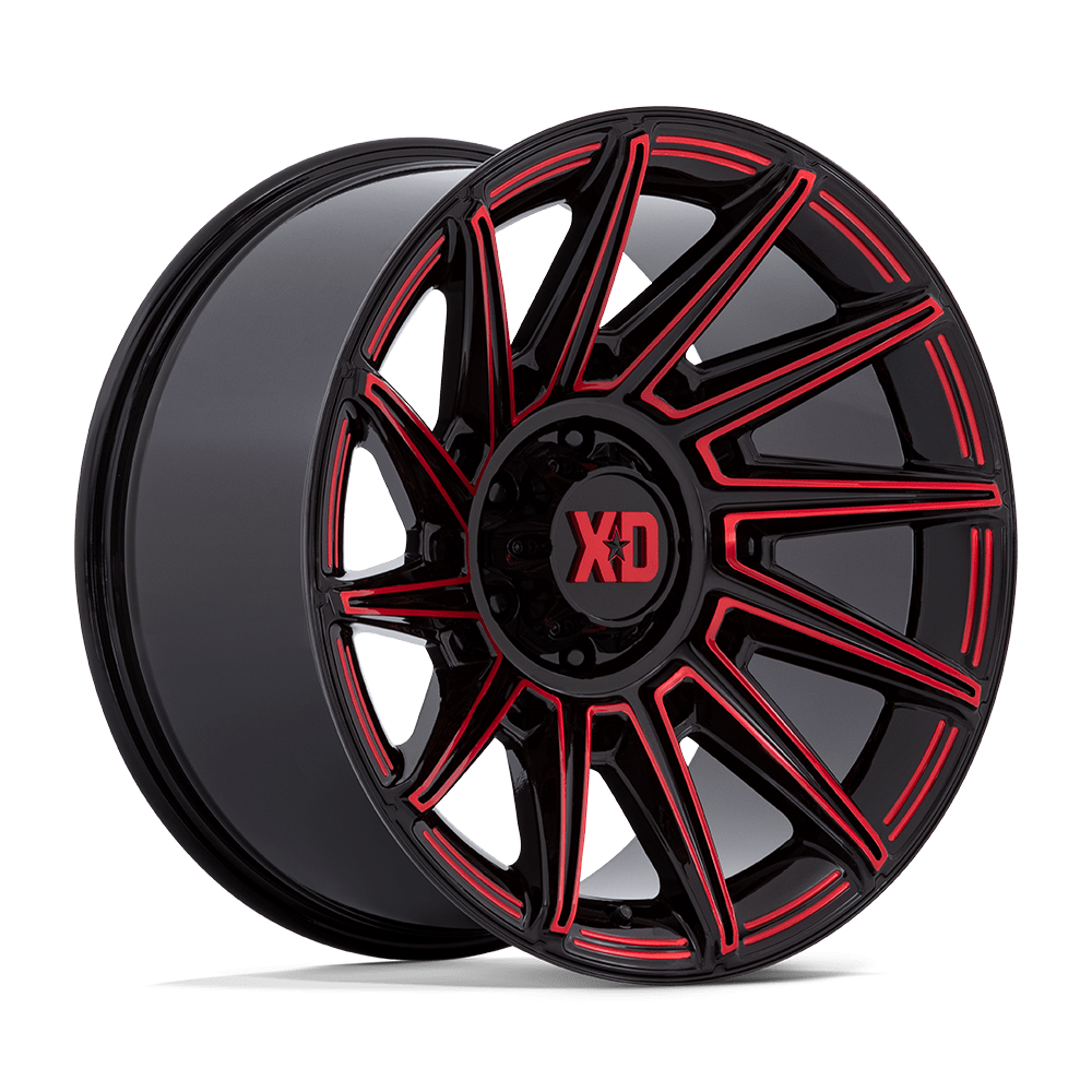 XD XD867 SPECTER GLOSS BLACK W/ RED TINT 20X10 8x165.1 et-18 125.1