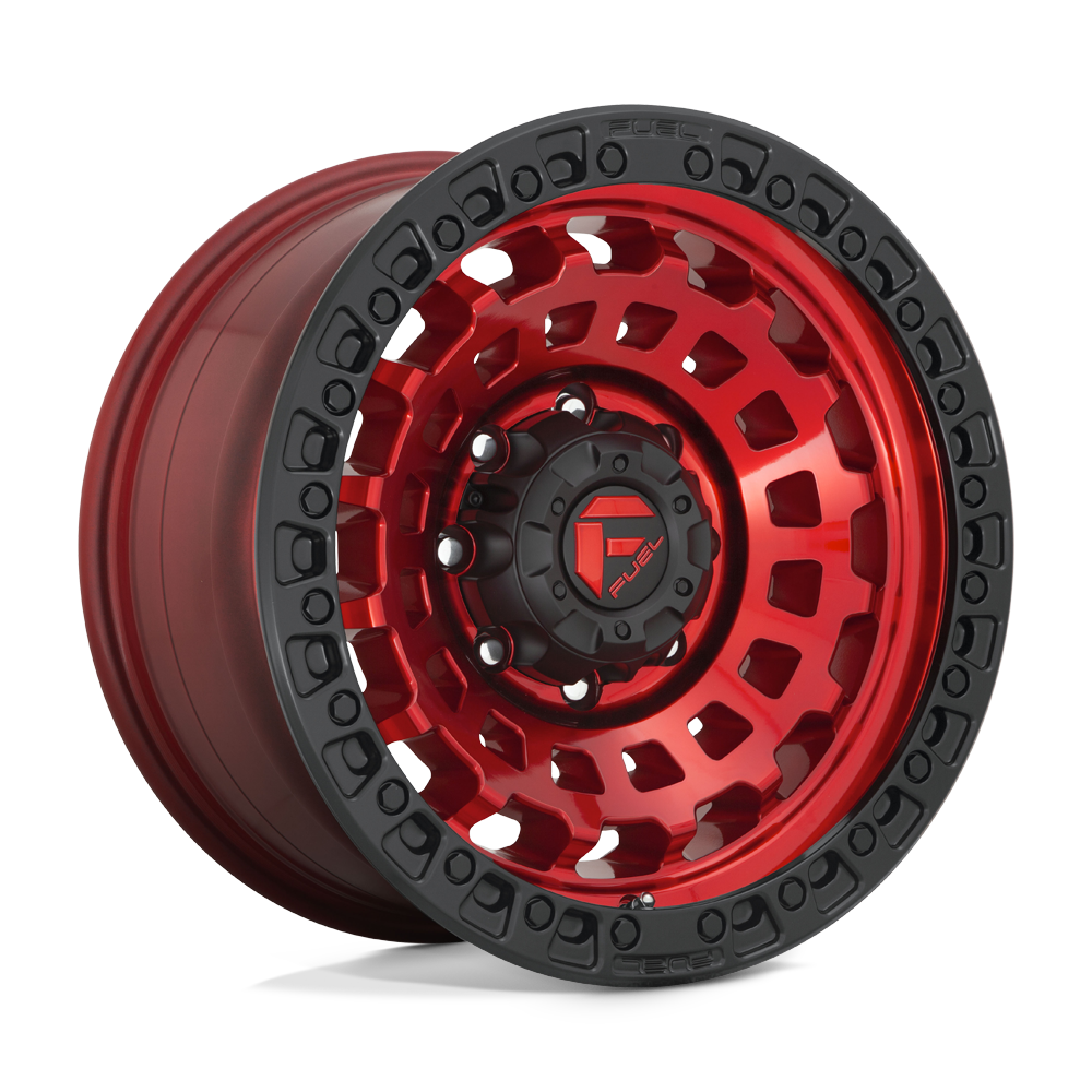 Fuel 1PC D632 ZEPHYR CANDY RED BLACK BEAD RING 17X9 5x127 et1 71.5