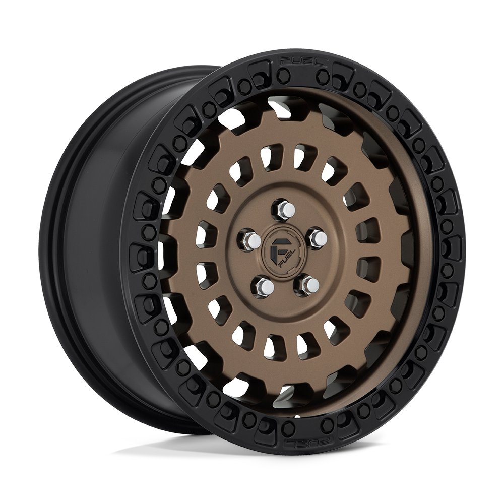 Fuel 1PC D634 ZEPHYR MATTE BRONZE BLACK BEAD RING 17X8 5x114.3 et38 56.5