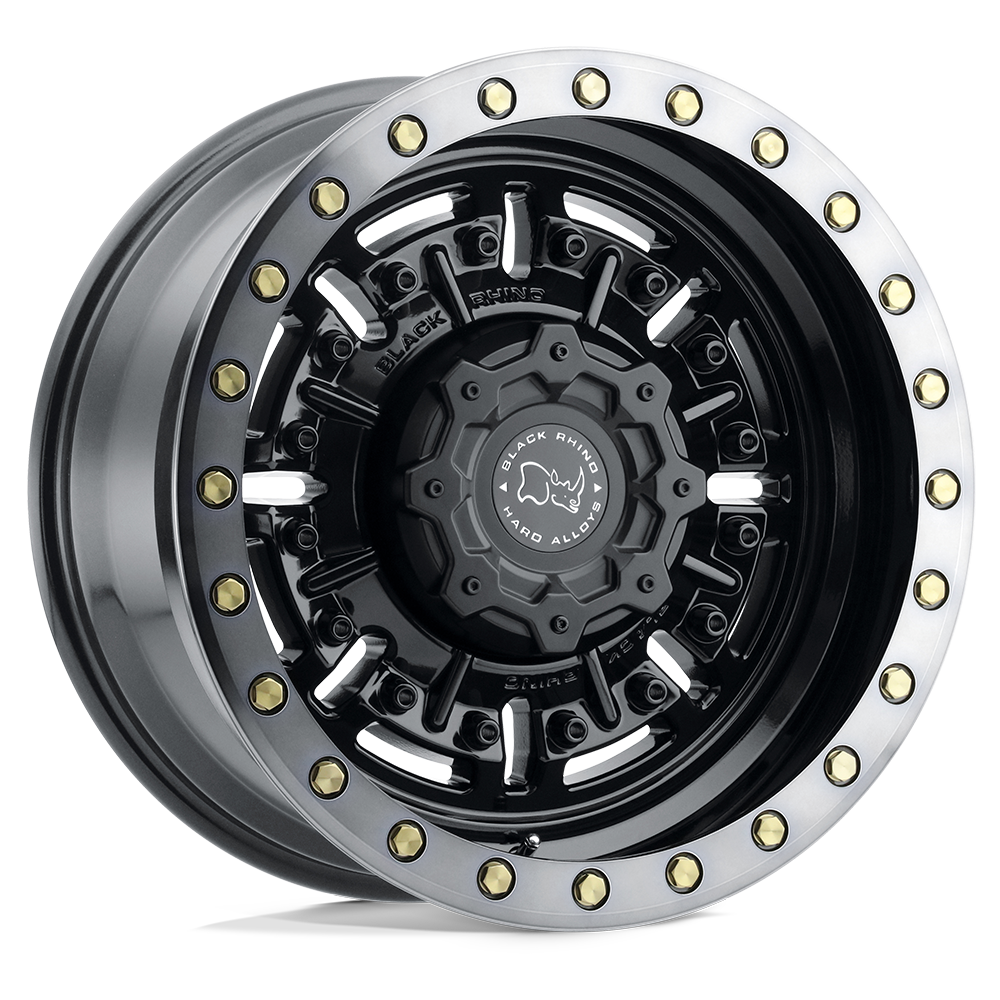 Black Rhino ABRAMS GLOSS GUN BLACK W/ MACHINED DARK TINT 17X9.5 8x165.1 et-18 122.4