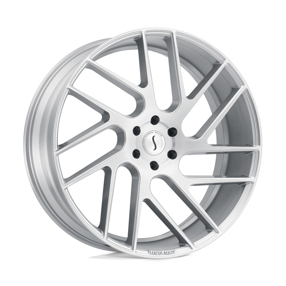 Status JUGGERNAUT SILVER W/ BRUSHED MACHINED FACE 24X9.5 5x139.7 et15 112.1