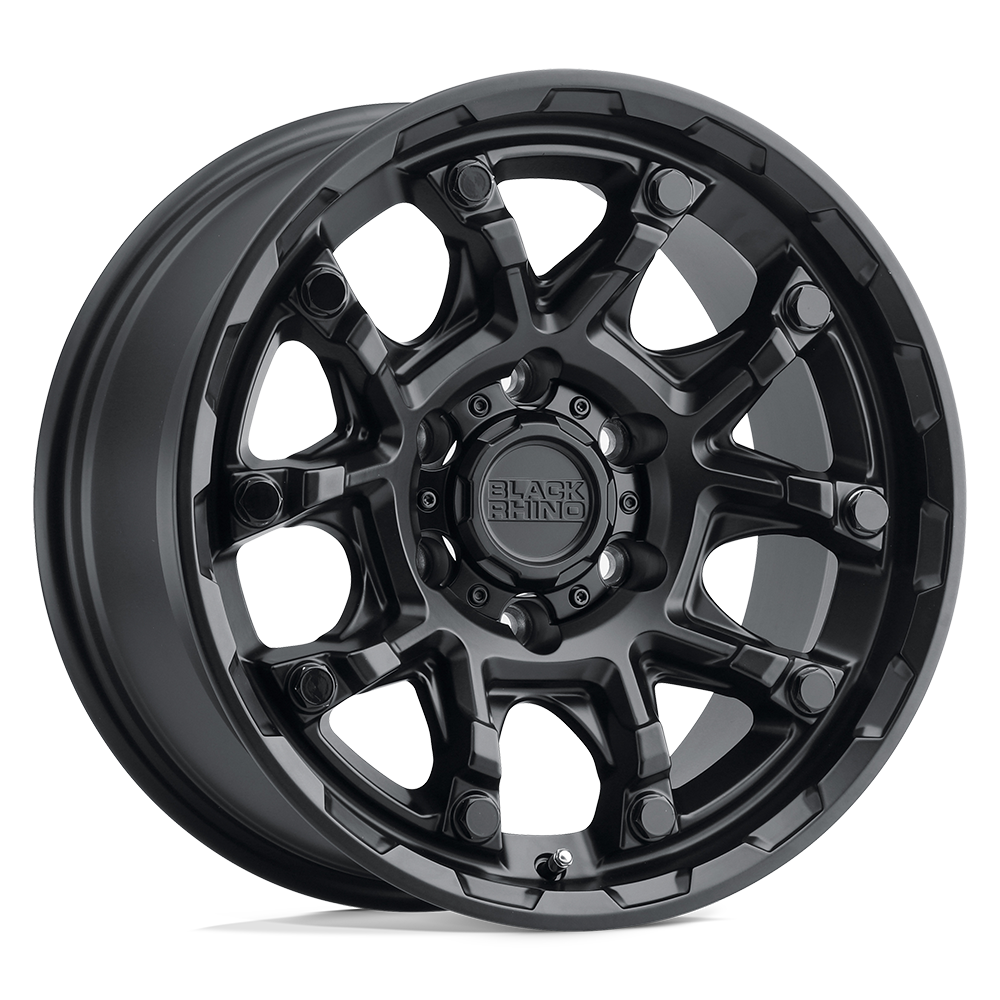 Black Rhino ARK MATTE BLACK W/ GLOSS BLACK BOLTS 17X8.5 5x127 et-18 71.5