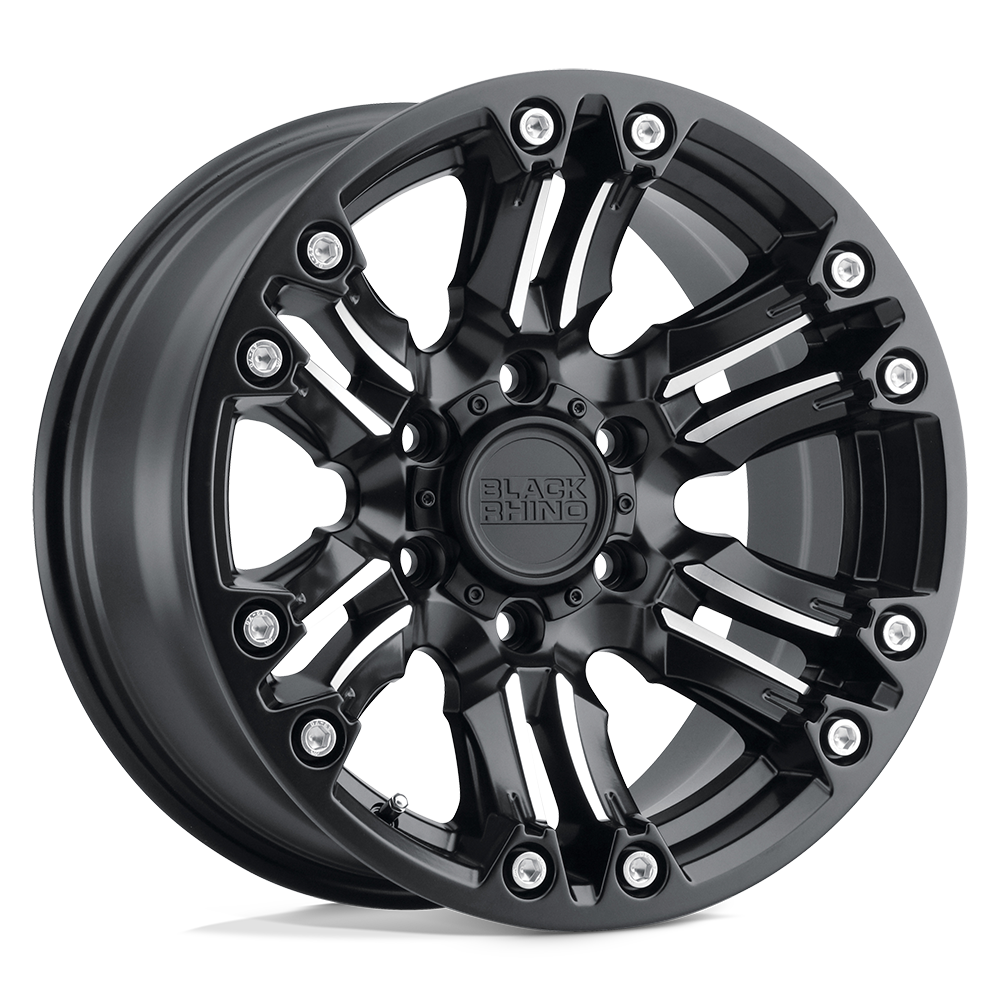 Black Rhino ASAGAI MATTE BLACK & MACHINED W/ STAINLESS BOLTS 17X8.5 5x139.7 et0 78.1