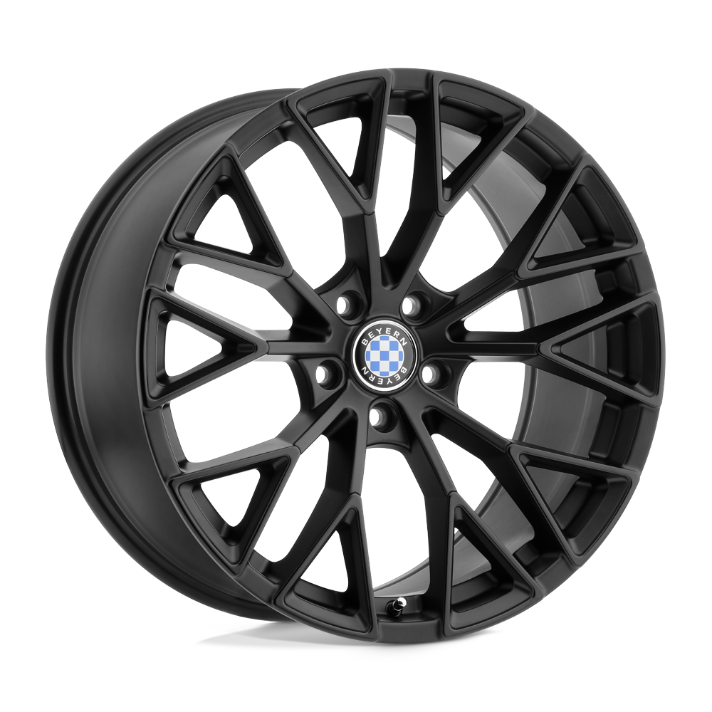 Beyern ANTLER DOUBLE BLACK - MATTE BLACK W/ GLOSS BLACK FACE 17X8 5x120 et15 72.56